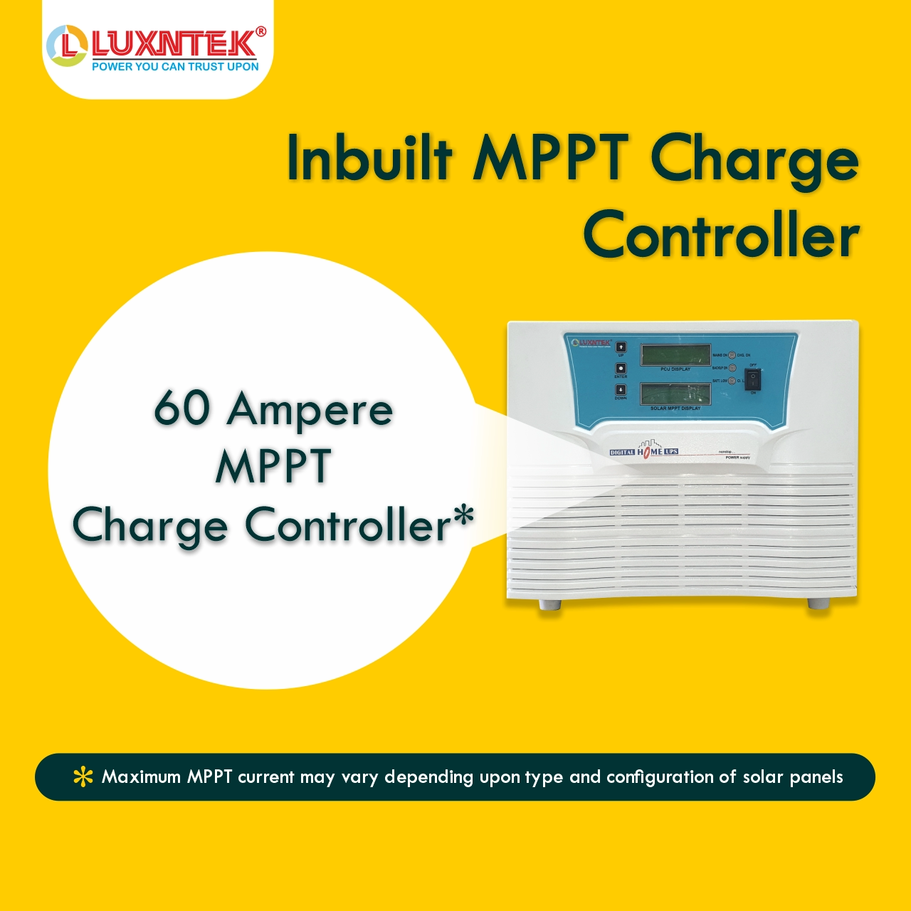 Luxntek Solar MPPT PCU 2kW 24V inverter key features